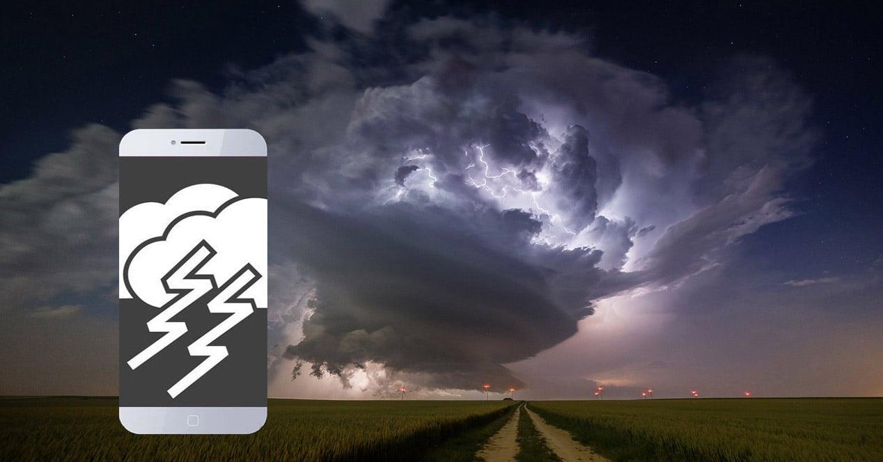 الحصول على تنبيهات المطر والطقس السيئ